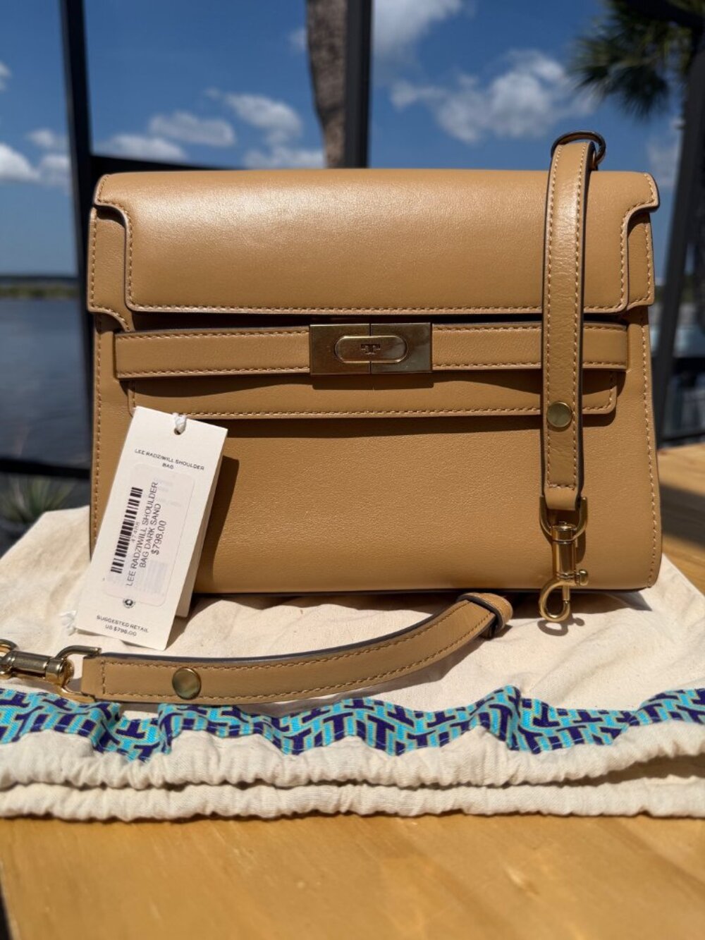 Tory Burch Lee Radziwill Sold Out Shoulder Bag in Macadamia NWT $796 retail